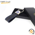 Souvenir Gift Customized Black PU Leather Car Logo Keychain